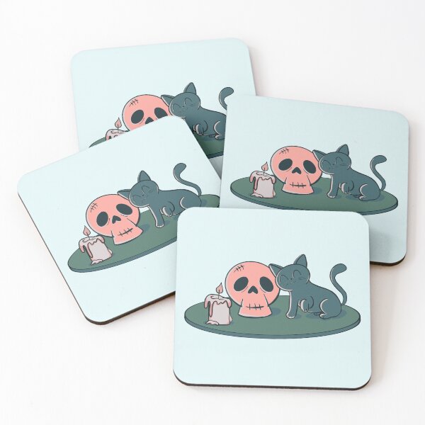 Item preview, Kitty and Skull (Pastel) designed and sold by makell-creates.
