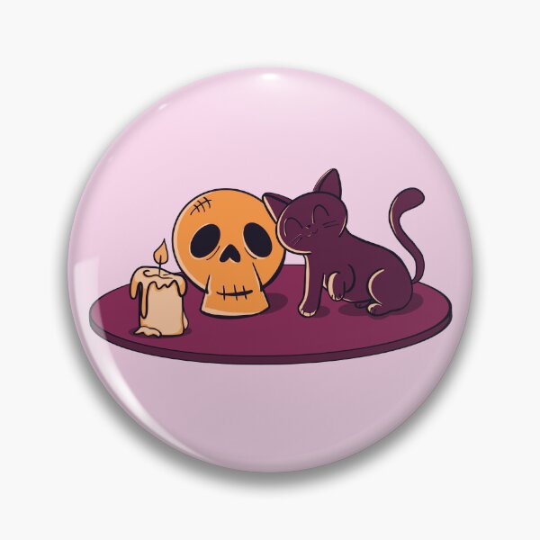 Item preview, Kitty and Skull (Maroon) designed and sold by makell-creates.