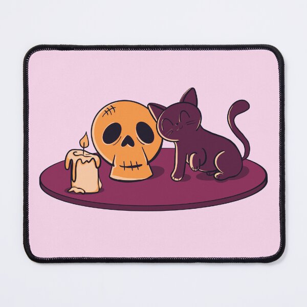 Item preview, Kitty and Skull (Maroon) designed and sold by makell-creates.