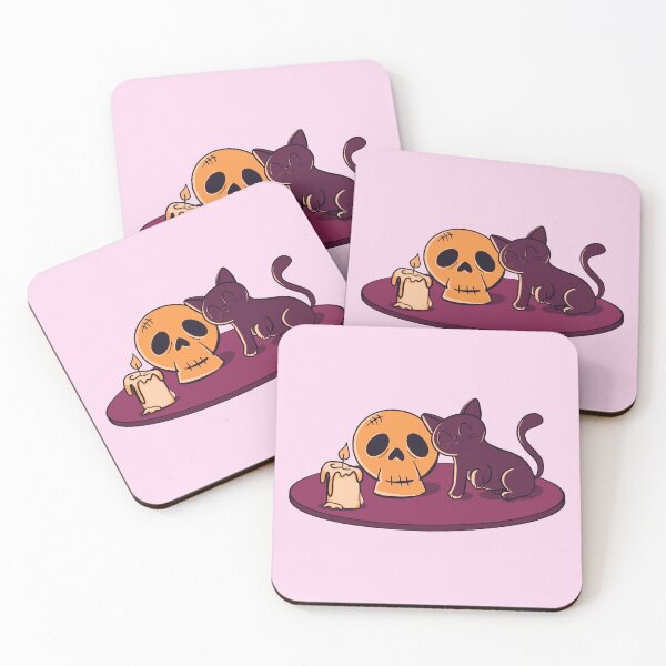 Item preview, Kitty and Skull (Maroon) designed and sold by makell-creates.