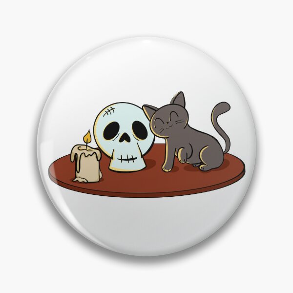 Item preview, Kitty and Skull (Light) designed and sold by makell-creates.