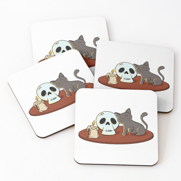 Item preview, Kitty and Skull (Light) designed and sold by makell-creates.