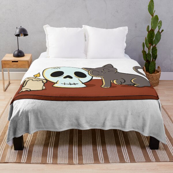Item preview, Kitty and Skull (Light) designed and sold by makell-creates.