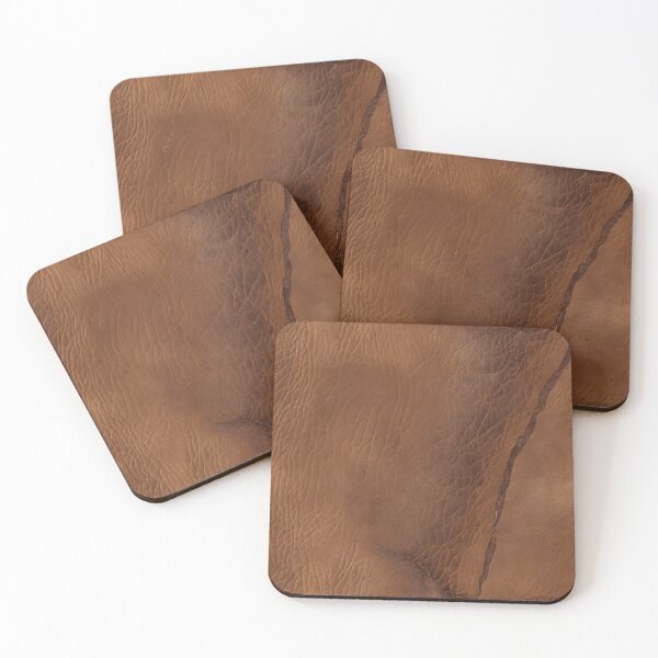 Item preview, Tan brown worn down distressed cowboy leather textured designed and sold by theinkscapist.