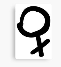 Feminist female gender symbol - strong power Canvas Print
