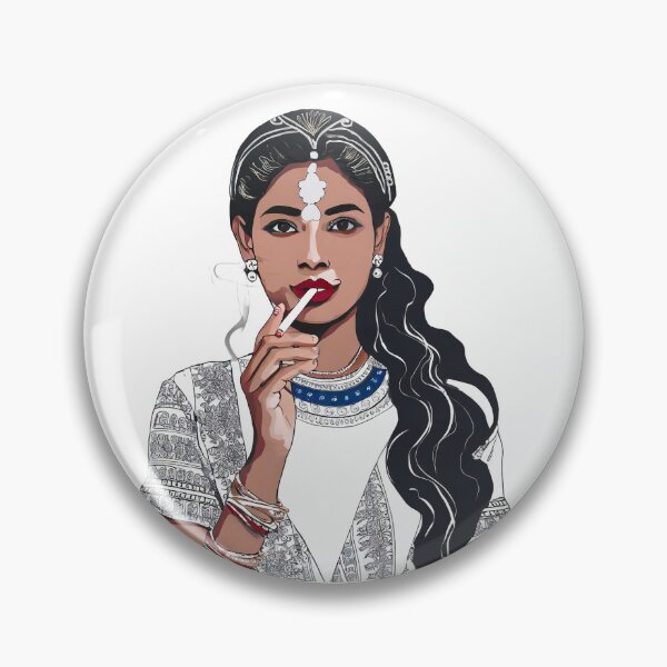 Item preview, The Cool Smoking Girl designed and sold by TeeTimeStories.