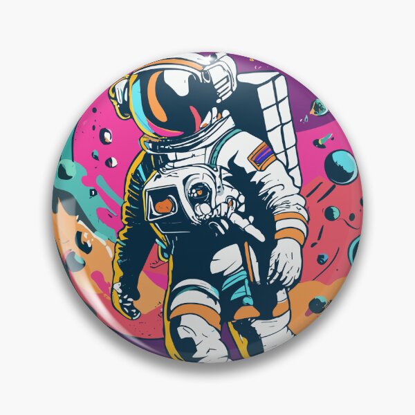 Item preview, Retro Space Astronaut Floating in Space designed and sold by InkBlvd.