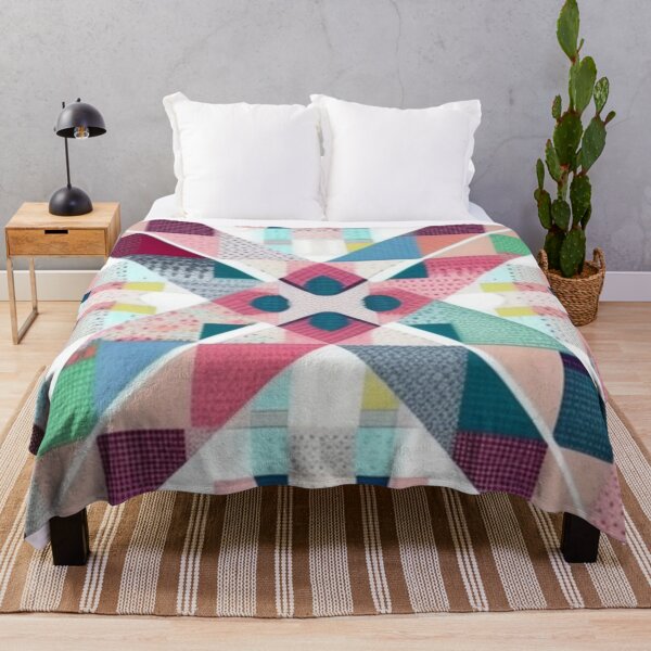 Item preview, Pastel Patchwork quilt designed and sold by Roxburylane.