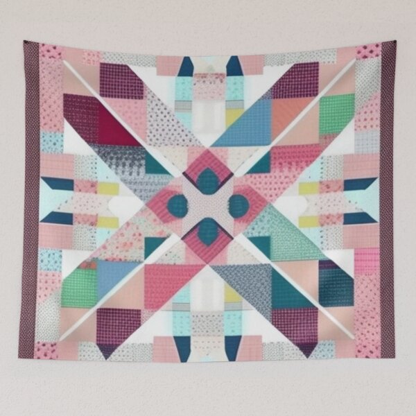 Item preview, Pastel Patchwork quilt  designed and sold by Roxburylane.