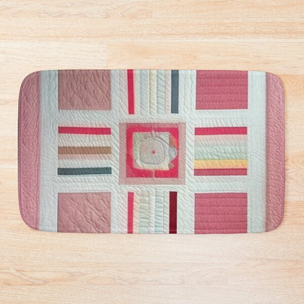 Item preview, Pink and white Patchwork quilt  designed and sold by Roxburylane.