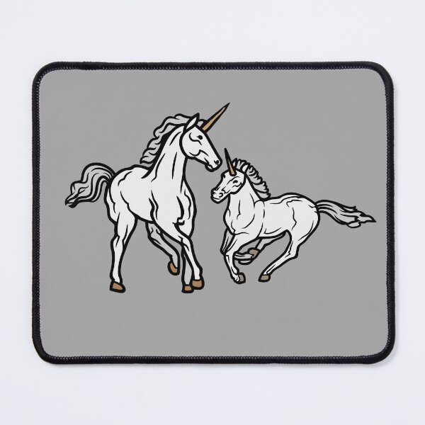 Item preview, Majestic Encounter: Two White Unicorns in Full Gallop designed and sold by Mahmoud Mera.