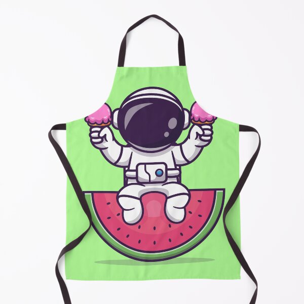 Item preview, Cute Astronaut with Ice Cream Cone and Watermelon designed and sold by hjian8219.