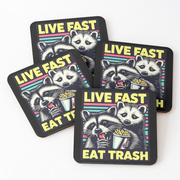 Item preview, live fast eat trash designed and sold by hunnydoll.