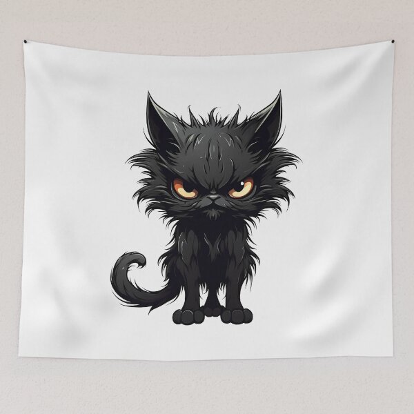 Item preview, Halloween Scary Gothic Cat: Bewitching Feline Elegance designed and sold by hamishby.