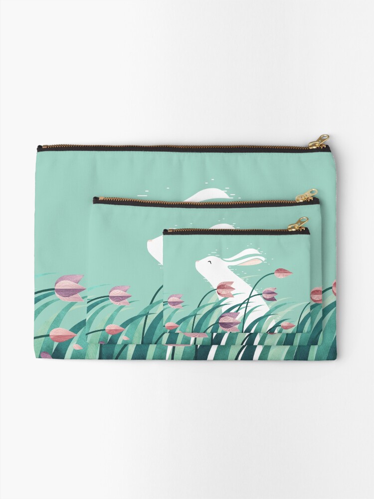 Alternate view of Rabbit, Resting Zipper Pouch