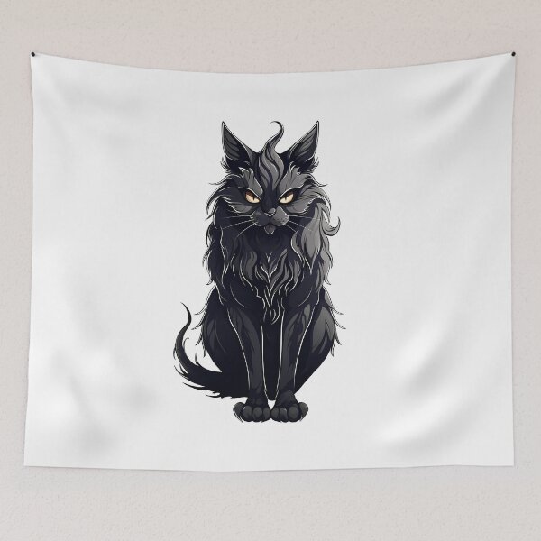 Item preview, Halloween Scary Gothic Cat: Bewitching Feline Elegance designed and sold by hamishby.