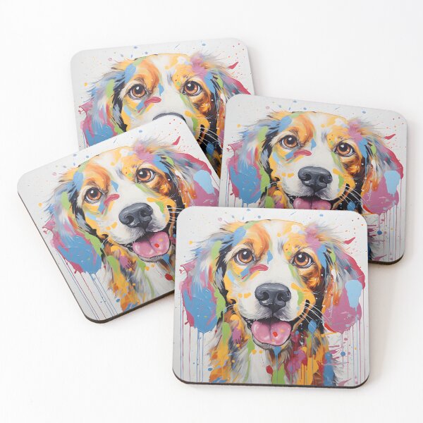 Item preview, Colorful Dog Painting designed and sold by inkArtistryfine.