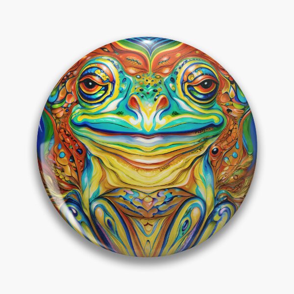 Item preview, Froggy Animal Spirit (11.1) - Trippy Psychedelic Frog designed and sold by TheThirdEye.