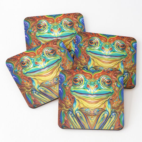 Item preview, Froggy Animal Spirit (11.1) - Trippy Psychedelic Frog designed and sold by TheThirdEye.