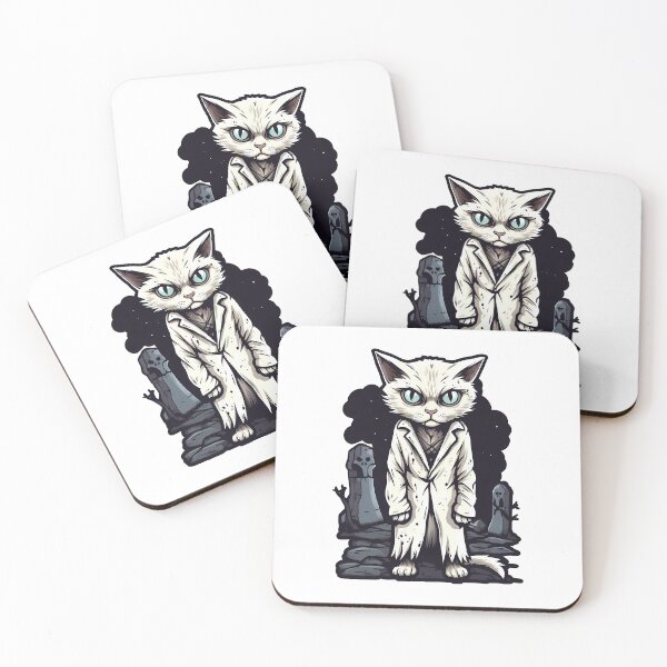 Item preview, Halloween Scary Cemetery Stalker Cat: Creepily Captivating designed and sold by hamishby.