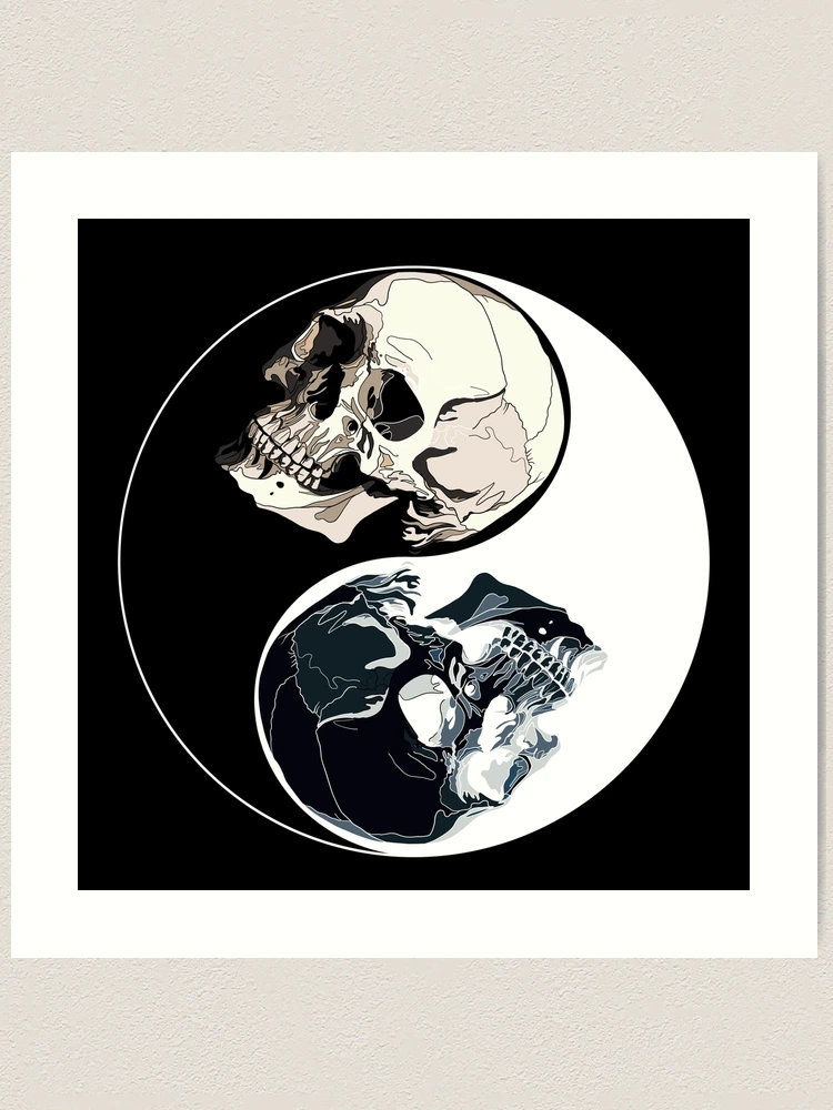 【XL】TheBONEZ Vintage #05 Yin Yang Skull fposter,large,wall_texture,
