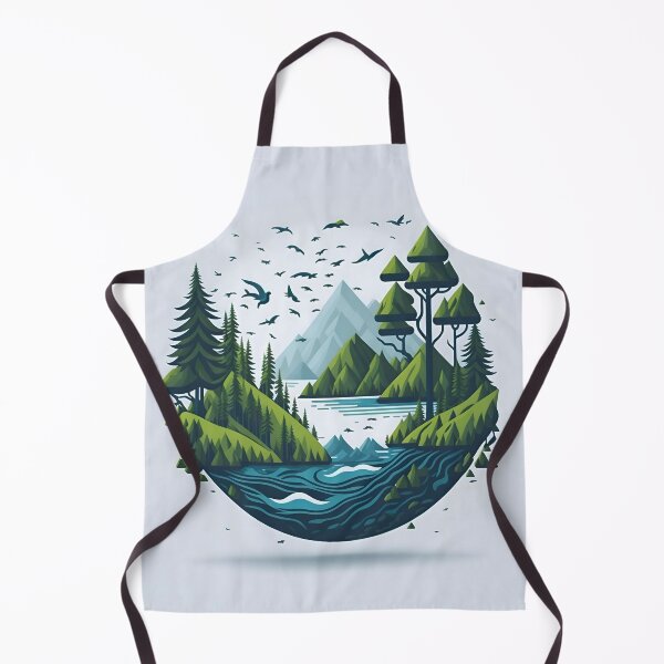 Item preview, "The vector art logo seamlessly blends elements of the forest and sea, creating a harmonious and captivating design that captures the beauty of both natural worlds." designed and sold by Best-Art-32.