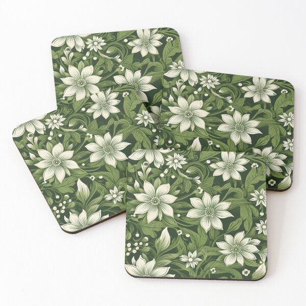 Item preview, Flowers with green leaves and background designed and sold by FlyingRaven1.