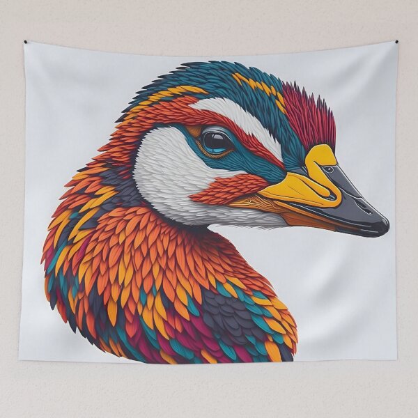 Item preview, "The vector art logo of a duck features a beautifully detailed illustration that elegantly captures the essence of this charming waterfowl." designed and sold by Best-Art-32.