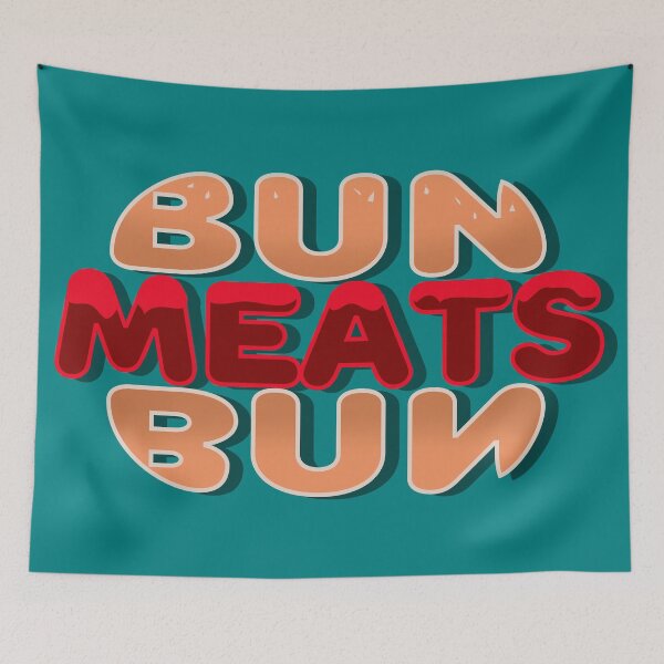 Item preview, Bun Meats Bun - Deliciously Worded Hamburger Design No 1 designed and sold by Fun Funky Designs.