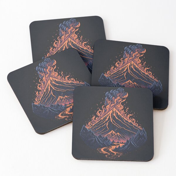Item preview, "The vector art logo of the volcano elegantly captures the majestic power and beauty of nature's fury." designed and sold by Best-Art-32.