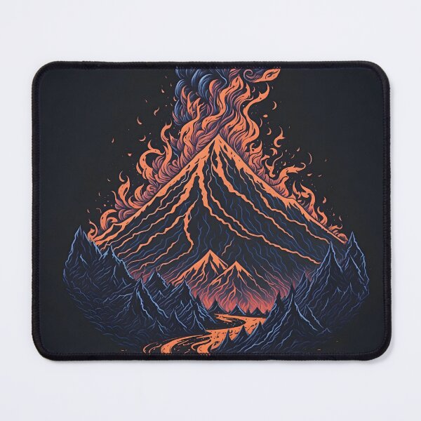 Item preview, "The vector art logo of the volcano elegantly captures the majestic power and beauty of nature's fury." designed and sold by Best-Art-32.