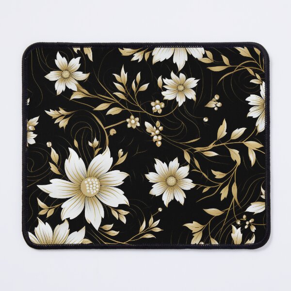 Item preview, Flowers with golden leaves and black background designed and sold by FlyingRaven1.