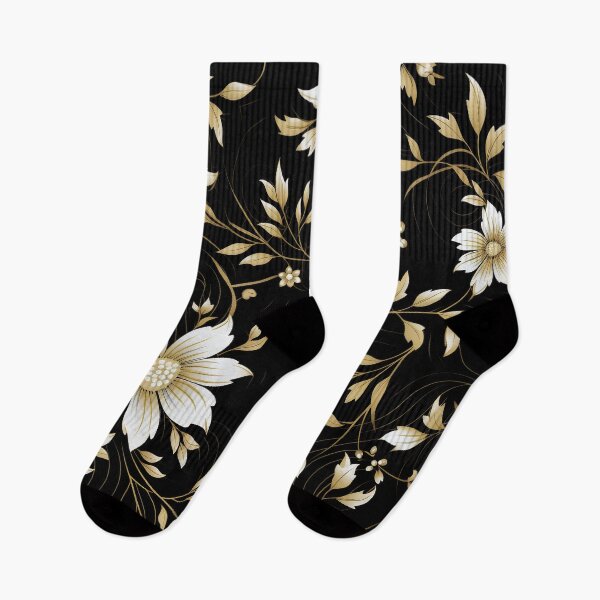 Item preview, Flowers with golden leaves and black background designed and sold by FlyingRaven1.
