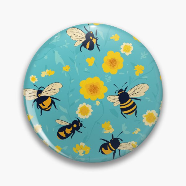 Item preview, Cool Pattern of Bees and Flowers designed and sold by AleksKos.