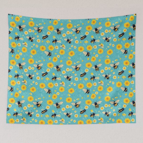 Item preview, Cool Pattern of Bees and Flowers designed and sold by AleksKos.