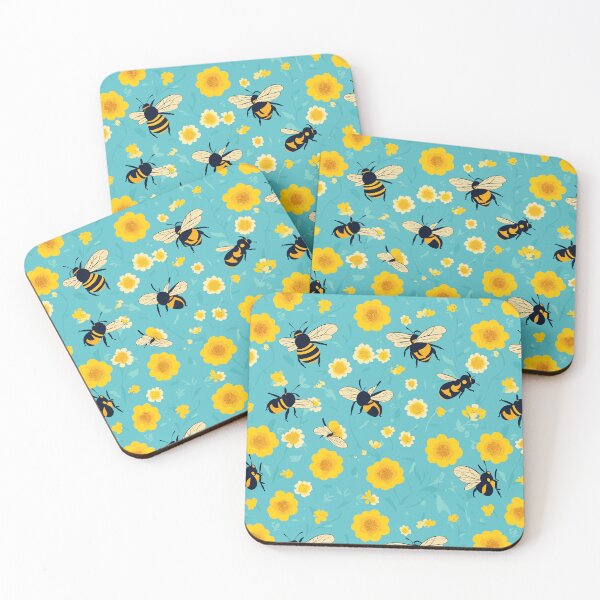 Item preview, Cool Pattern of Bees and Flowers designed and sold by AleksKos.