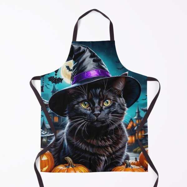 Item preview, Escena de Halloween del Gato Negro y la Luna, murciélagos y calabazas designed and sold by DeJuin.