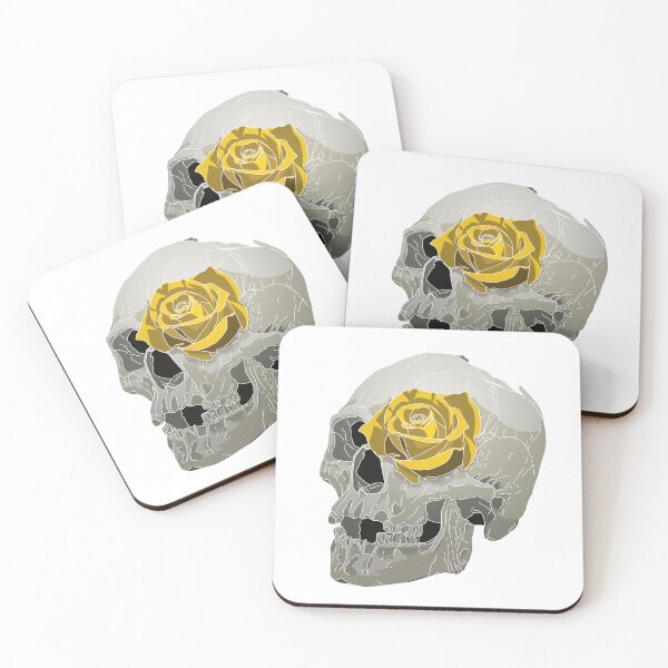 Item preview, Yellow Rose Skull designed and sold by Pajamurai.