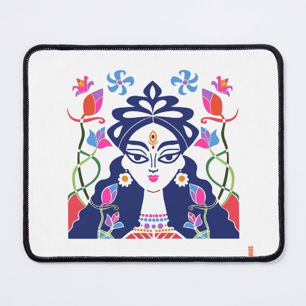 Item preview, Navratri | Durga | Goddess | Colorful | Art Nouveau | Floral | Botanical | designed and sold by geetasadashivan.
