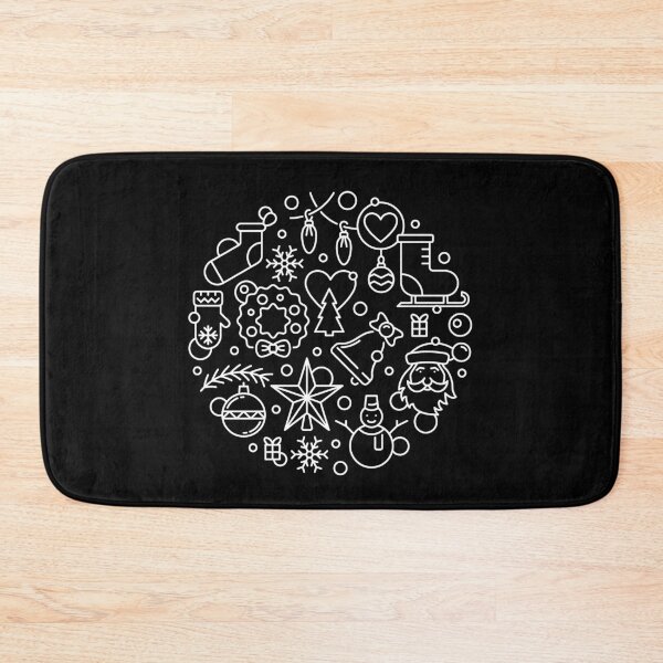 Item preview, Merry Christmas and Happy New Year - Xmas Holidays Funny round outline Design designed and sold by venomousvector.