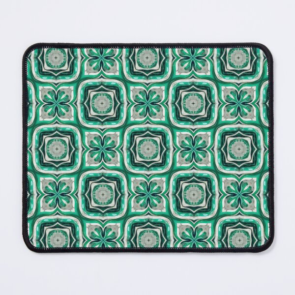 Item preview, Emerald Green Arabesque Pattern designed and sold by k9printart.