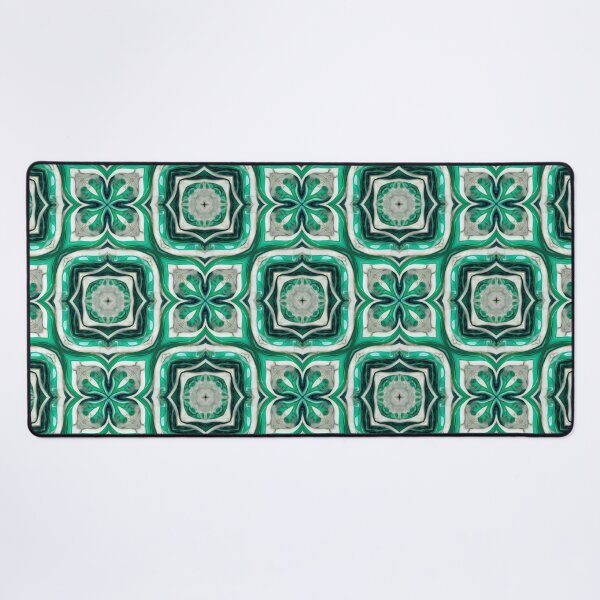 Item preview, Emerald Green Arabesque Pattern designed and sold by k9printart.