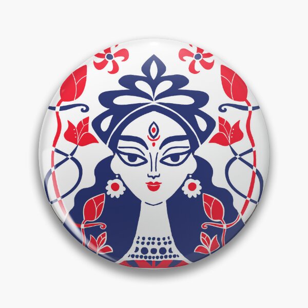 Item preview, Navratri | Durga | Goddess | Colorful | Floral | Duotone | Botanical | designed and sold by geetasadashivan.