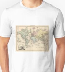 Vintage Map of The World (1892) Unisex T-Shirt