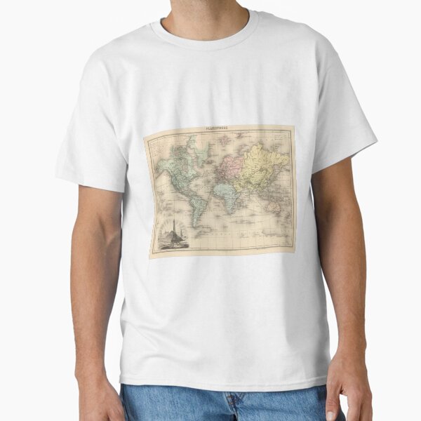 Item preview, Vintage Map of The World (1892) designed and sold by BravuraMedia.
