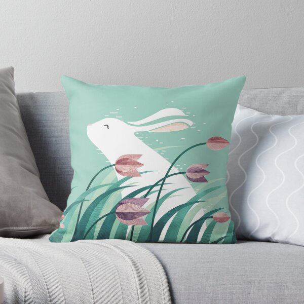 Rabbit, Resting Throw Pillow