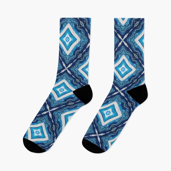Item preview, Azure Blue Arabesque Pattern designed and sold by k9printart.