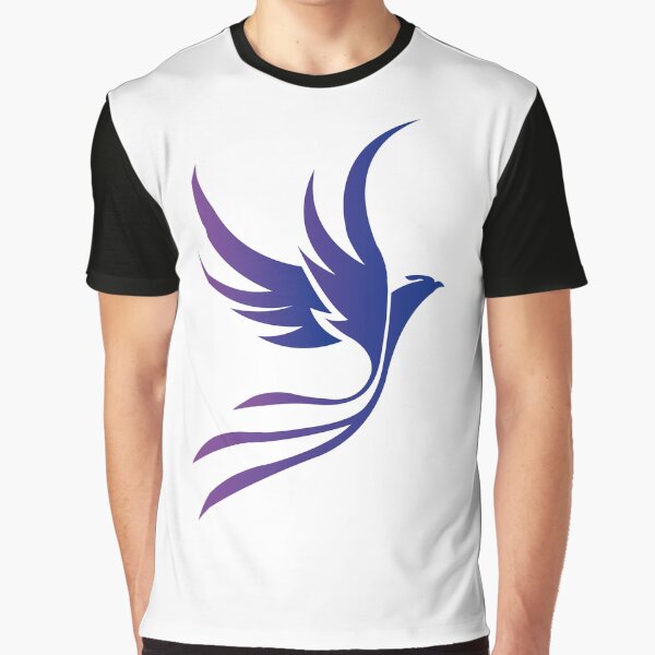 Aperçu de l'œuvre Phénix, créature mythologique ou phénix minimaliste bleu et violet créée et vendue par shennix.
