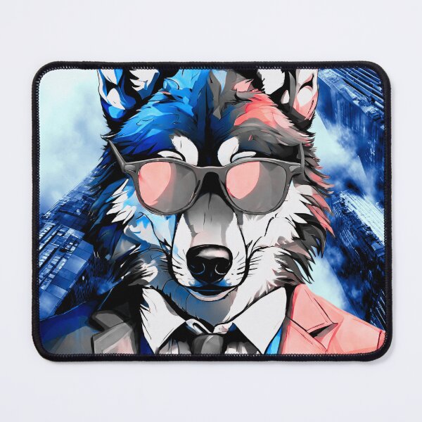 Item preview, Wolf and Haunted Town/ Apocalypse in Blue designed and sold by AllureLab.