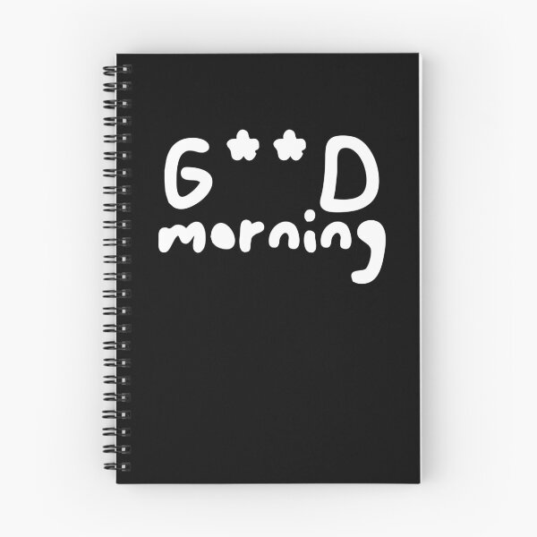 Item preview, Good morning, white letters in handwriting, greeting of the day designed and sold by SplashTastic.